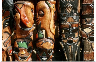 African wooden-craft carvings, Mpumalanga Province, South Africa