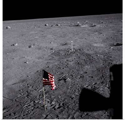American Flag On The Moon