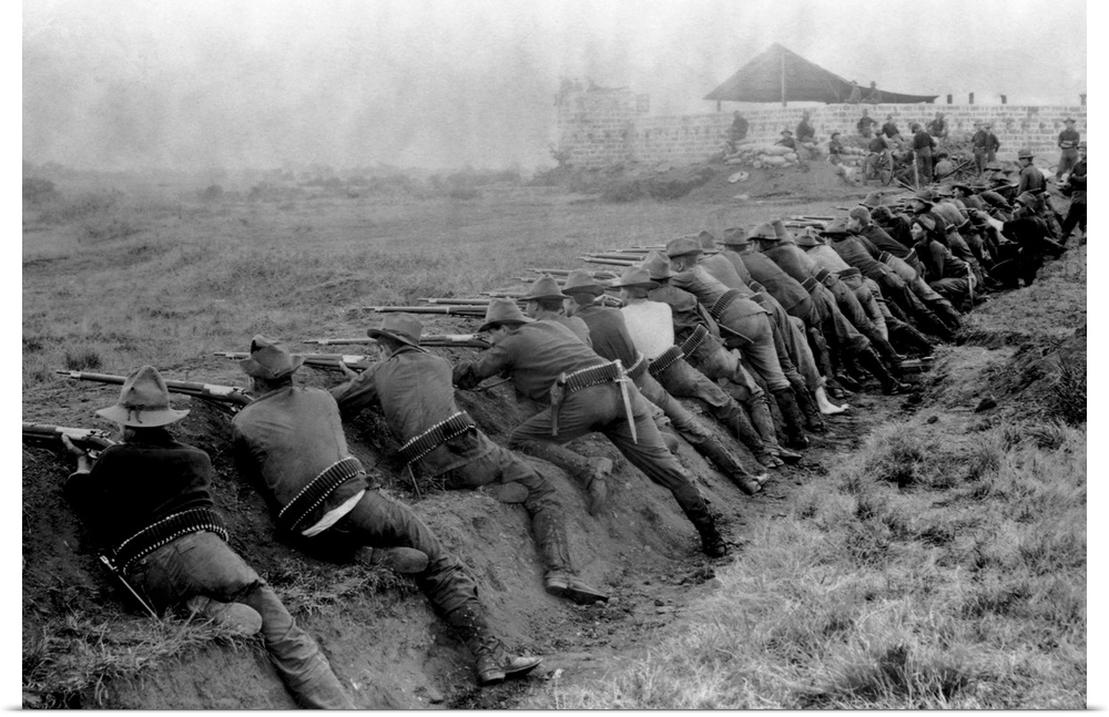 American Soldiers Practicing Shooting During Spanish-American War