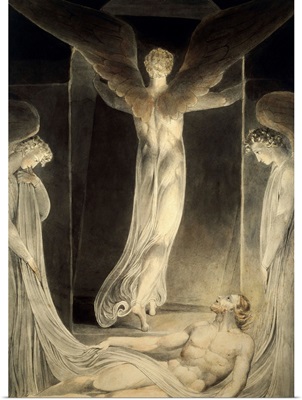 Angels Rolling Away The Stone From The Sepulchre By William Blake