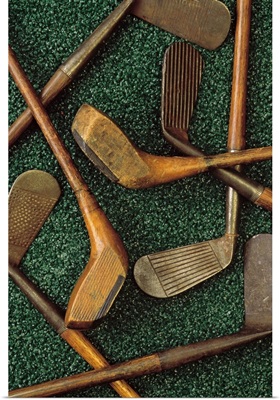 Antique golf clubs