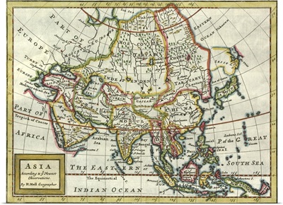 Antique map of Asia