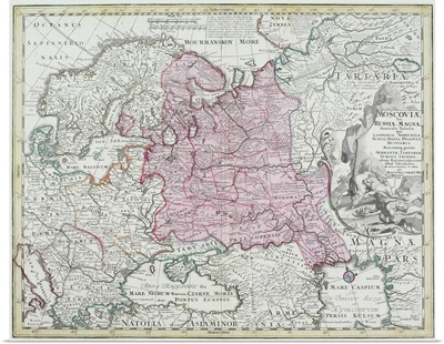 Antique map of eastern Europe