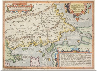 Antique map of Romania and eastern Europe