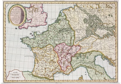 Antique map of the French Empire in western Europe