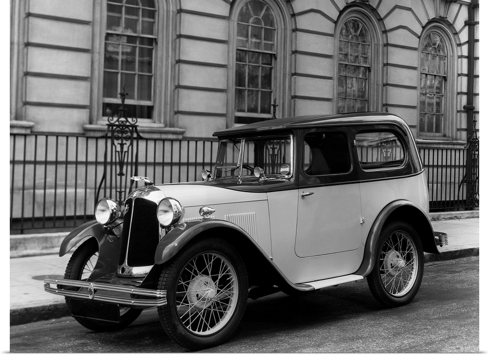 Side view of an Austin Swallow automobile in 1931.