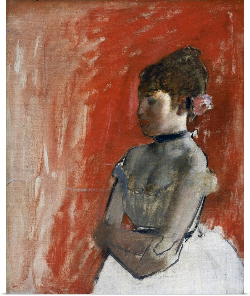 Edgar Degas (French, 1834-1917), Ballet Dancer with Arms Crossed, c. 1872. Originally oil on canvas, Museum of Fine Arts, ...