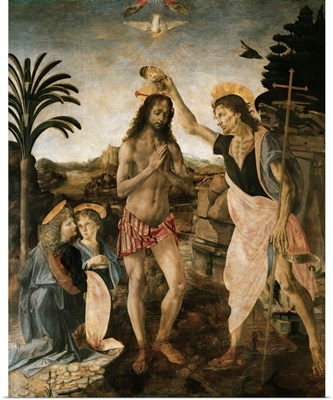 Baptism Of Christ By Andrea Del Verrocchio And Leonardo Da Vinci