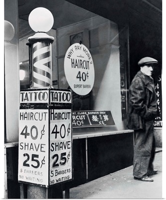 Barber Shop Storefront, New York