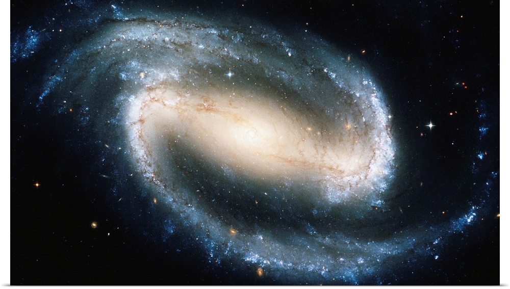 Barred spiral galaxy NGC 1300, satellite view