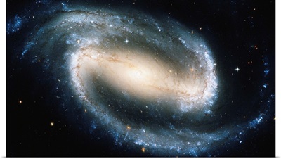 Barred spiral galaxy NGC 1300, satellite view