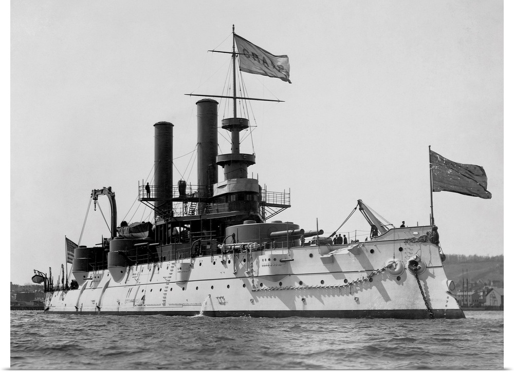 The U.S.S. Iowa, one of 16 Battleships in the Great White Fleet, 1897.