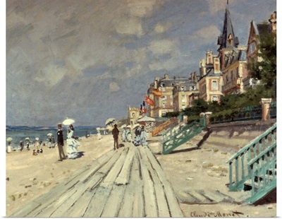 Beach At Trouville By Claude Monet