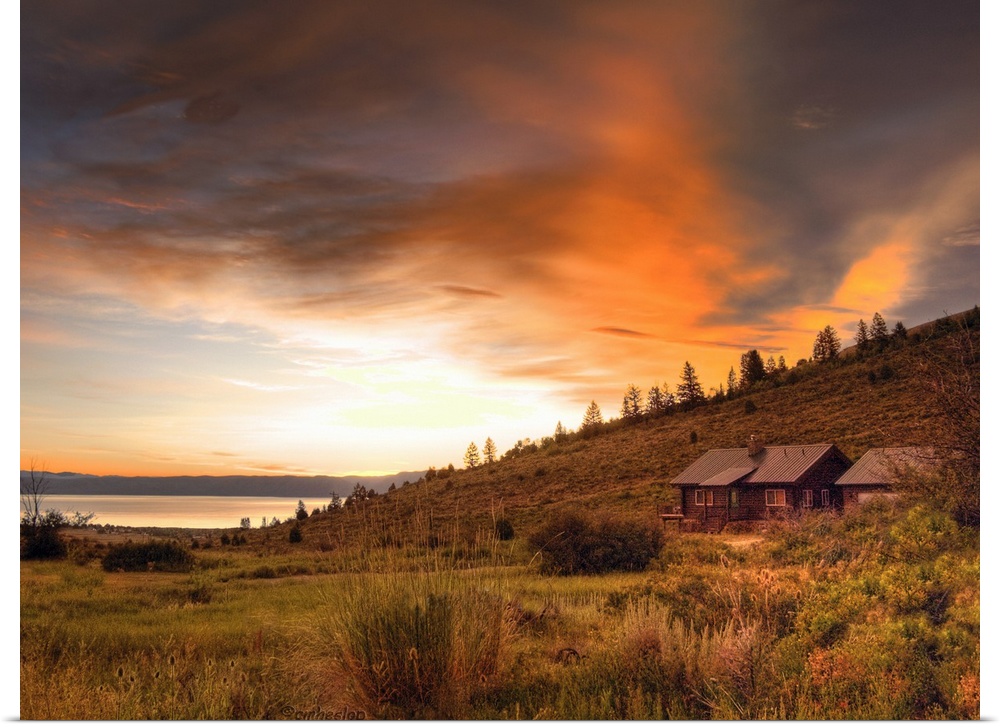 Arose early to take this photo. This is the cabin we stayed in above Bear Lake in Garden City, Utah