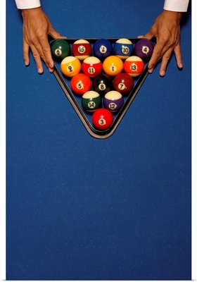 Billiard balls, racked - billiards concepts