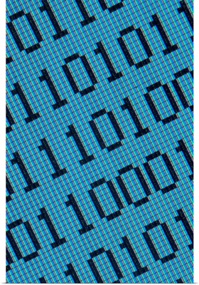 Binary code on a computer monitor