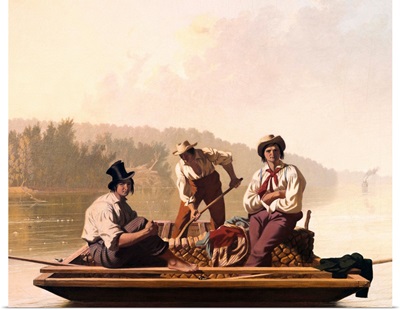 Boatmen On The Missouri By George Caleb Bingham