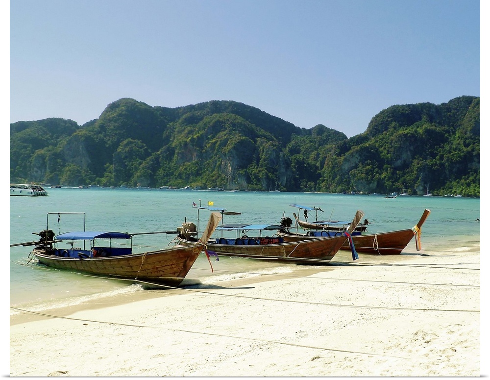 Boats on beach in Thailand.