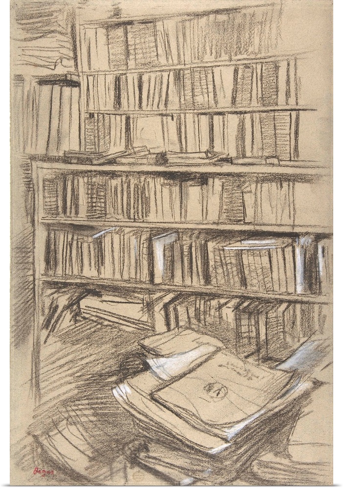 1879, brown and white chalk on paper, 18 7/16 x 12 in (46.9 x 30.5 cm), Metropolitan Museum of Art, New York.