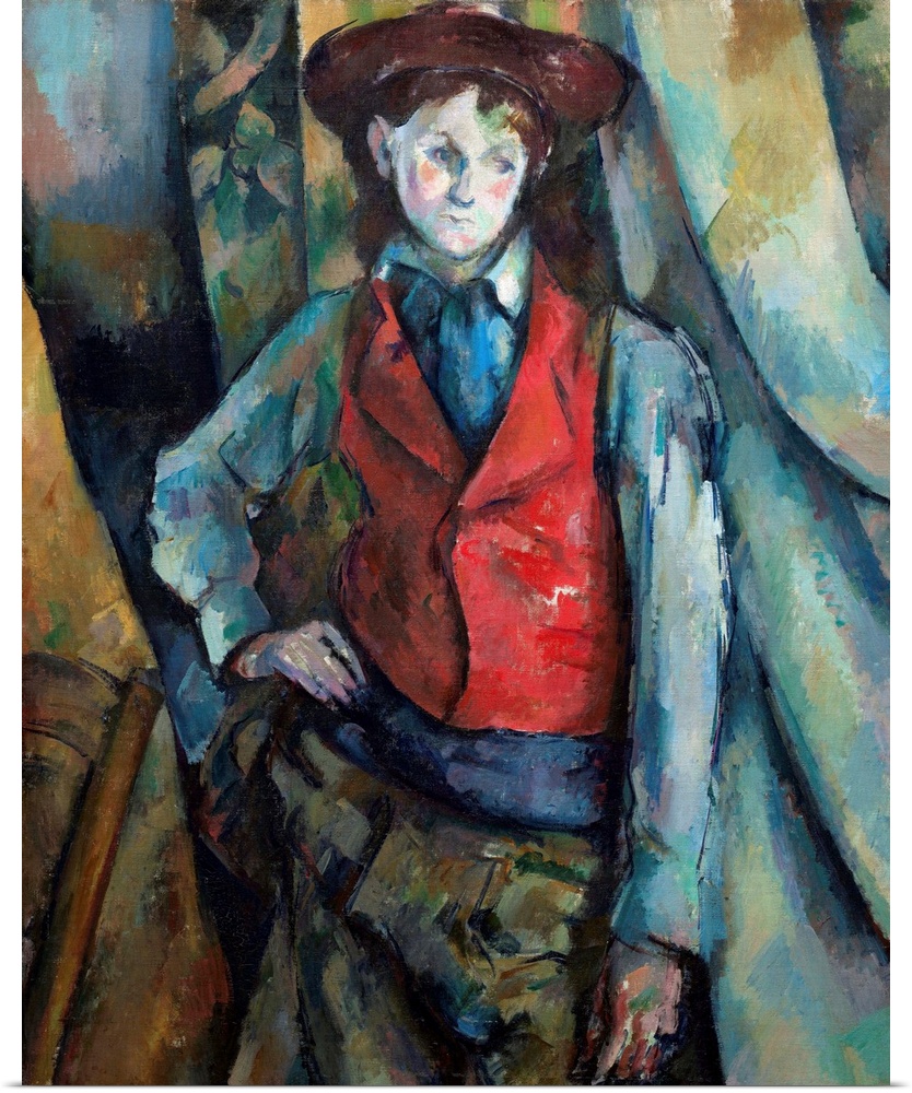 Paul Cezanne (French, 1839-1906), Boy in a Red Waistcoat, 1888-90, oil on canvas, 89.5 x 72.4 cm (35.2 x 28.5 in), Nationa...