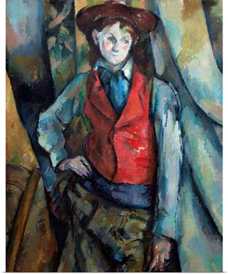 Boy In A Red Waistcoat By Paul Cezanne
