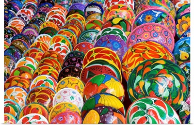 Brightly Painted Bowls In Mexico