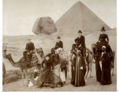 British Tourist Visiting The Pyramids Of Giza