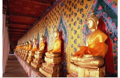 Buddha in a row