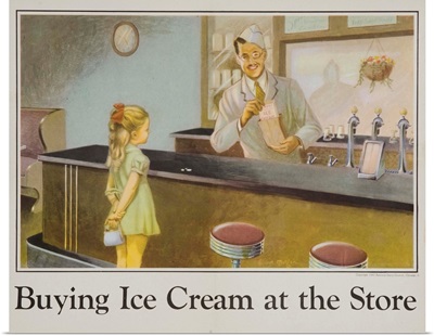 Buying Ice Cream At The Store Poster