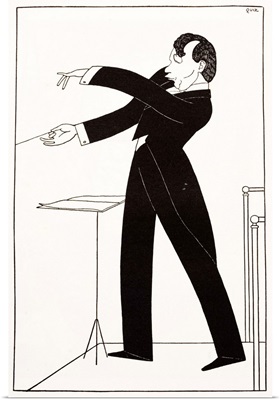 Caricature Of Conductor Serge Koussevitzky