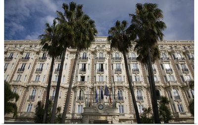 Carlton Hotel Intercontinental With Palm Trees, Cannes, France