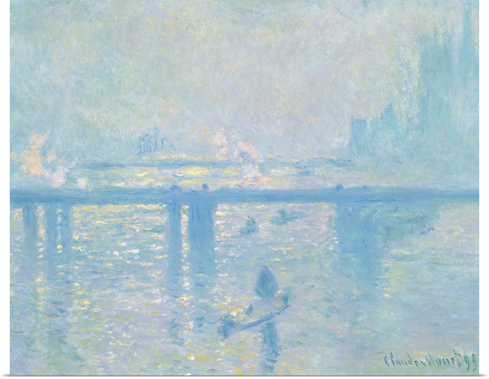 Claude Monet (French, 1840?1926), Charing Cross Bridge, London, 1899, oil on canvas, 80.6 x 64.8 cm (31.7 x 25.5 in), Muse...