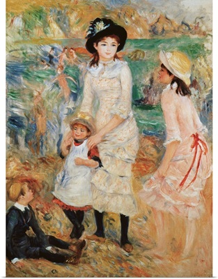 Children On The Seashore, Guernsey By Pierre-Auguste Renoir