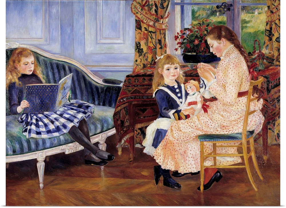Children's afternoon at Wargemont. Painting Pierre Auguste Renoir(1841-1919), oil on canvas, 127 x 173 cm, 1884. French Sc...