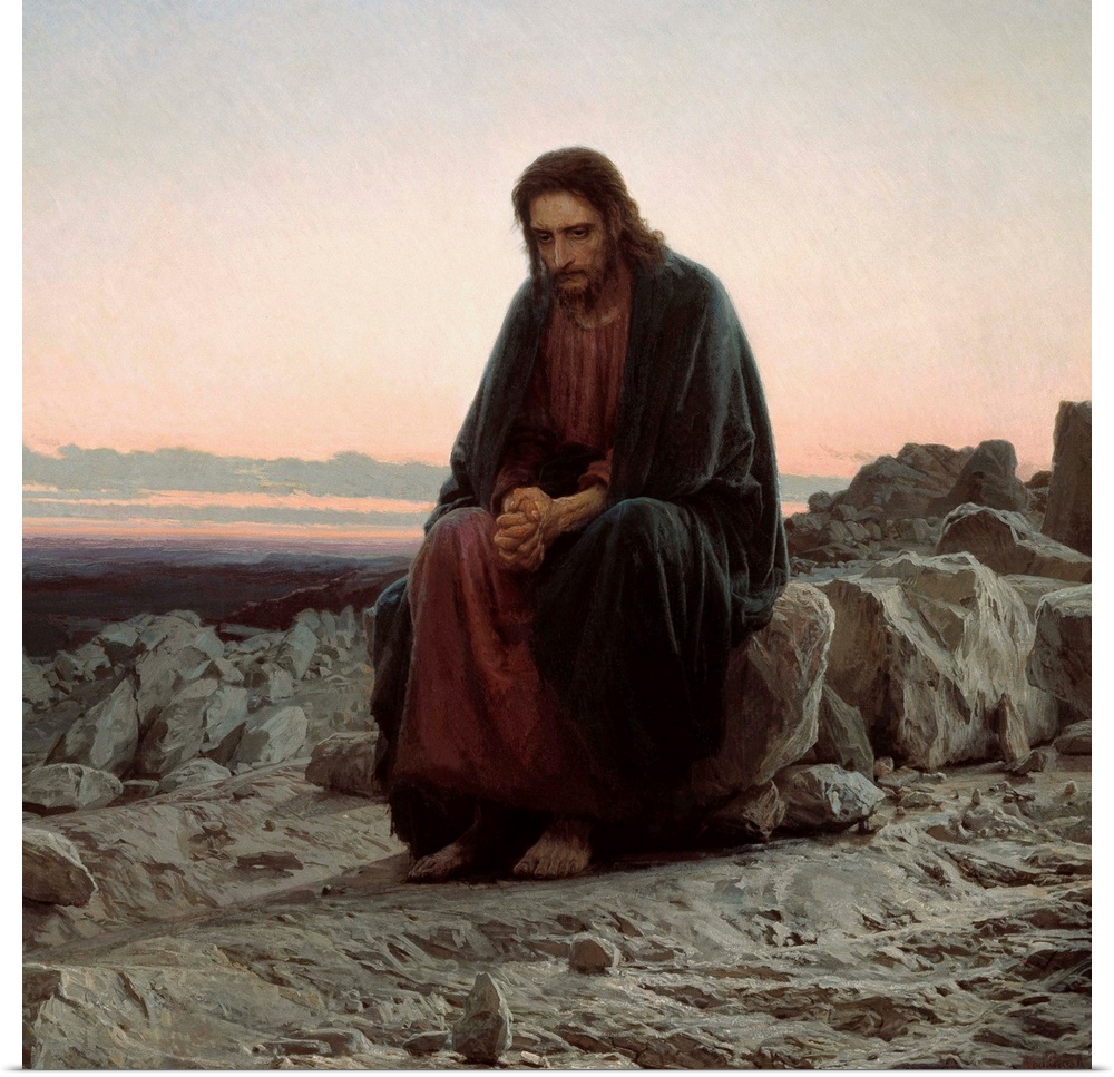 Ivan Nikolaevich Kramskoi (Russian, 1837?1887), Christ in the Wilderness, 1872, oil on canvas, 210 x 180 cm (82.7 x 70.9 i...