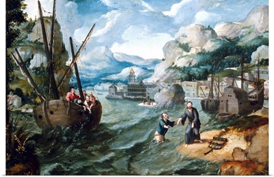 Christ With Saint Peter And The Disciples On The Sea Of Galilee By Lucas Gassel