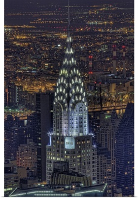 Chrysler Building at night, US.