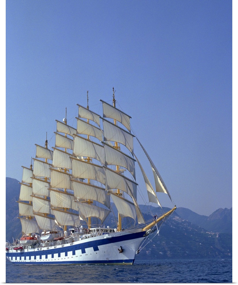 Clipper ship sailing