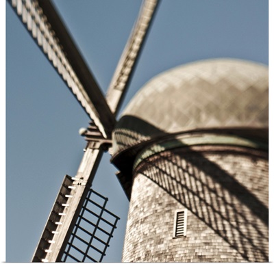close up of a Dutch windmill.