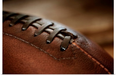 Close up of american football ball