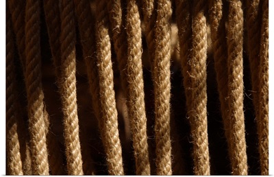 Close-up of nautical ropes