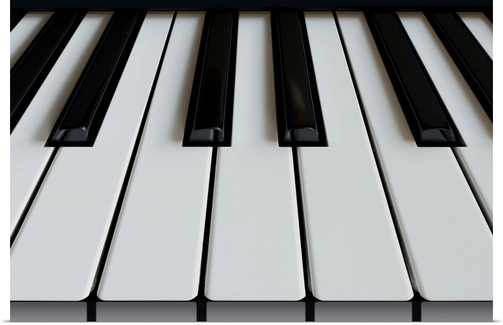 Close-up of piano keyboard