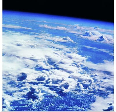Clouds over earth viewed from a satellite