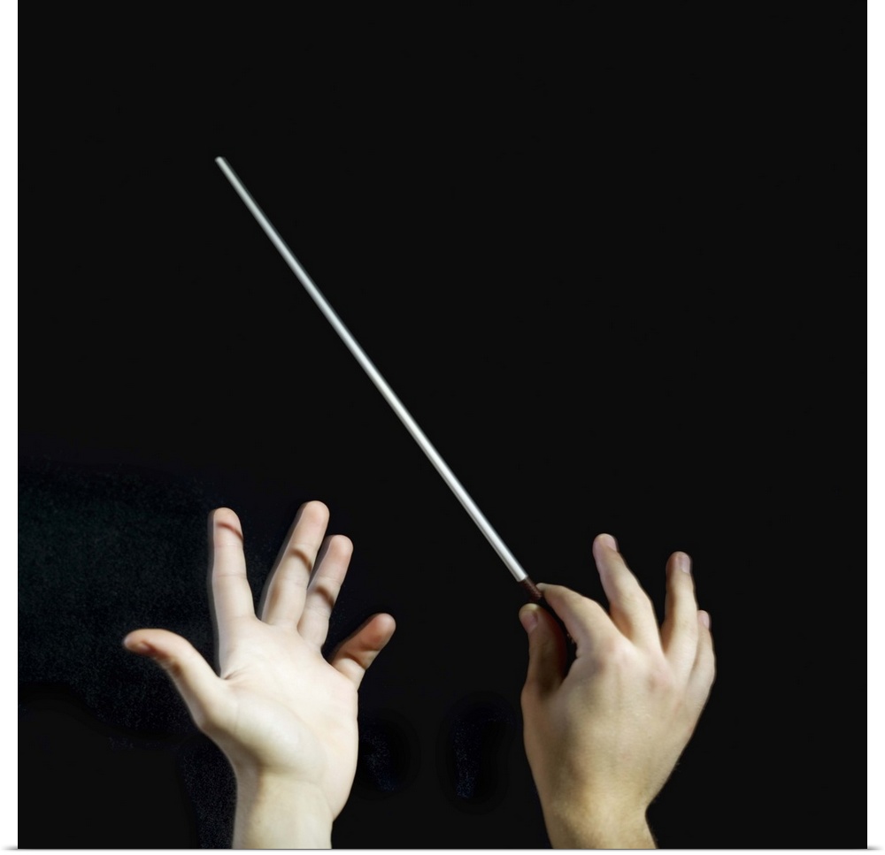 Conductor, close-up of hands