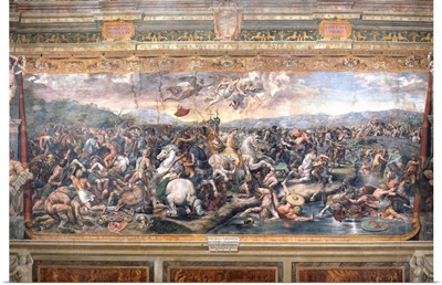 Constantine's Battle At The Milvian Bridge By Raphael
