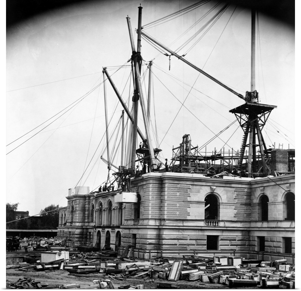 CONSTRUCTION OF THE LIBRARY OF CONGRESS PHOTOS MAY 4, 1892 --- Image by .. CORBIS