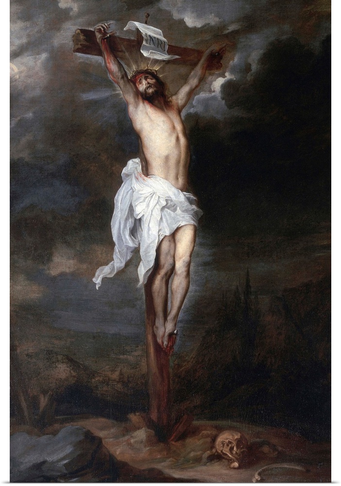 Crucifixion. (With the inscription INRI on the Cross). Painting by Anthony Van Dyck (1599-1641) 1621-1625 environ Dim. 123...