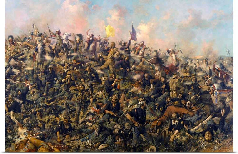 Edgar Samuel Paxson (American, 1852-1919), Custer's Last Stand, 1899. Originally oil on canvas, Buffalo Bill Historical Ce...