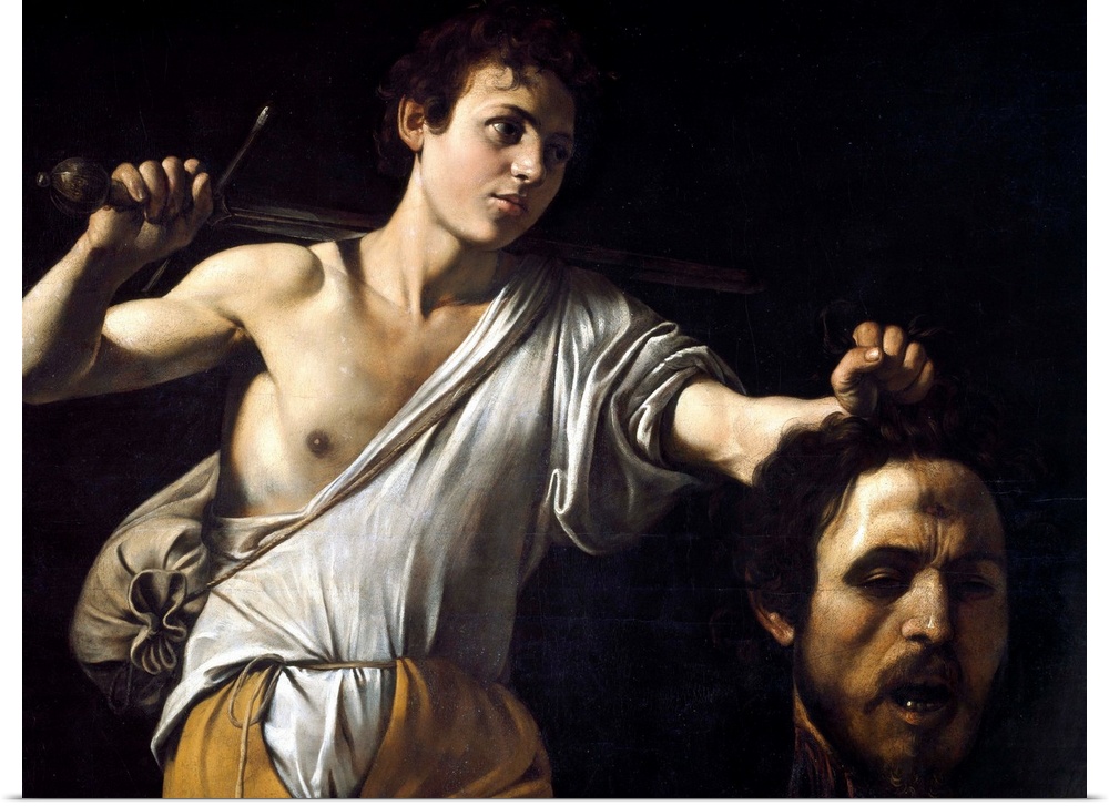 David with the Head of Goliath by Michelangelo Merisi da Caravaggio 90,5x116 cm Vienna, Kunsthistorisches Museum