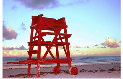 Daytona Beach Lifeguard Stand at Sundown.